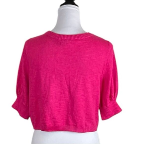 Lane Bryant Open Front Short Sleeve Hot Pink Cardigan, Size 14/16, NWT - Picture 8 of 8